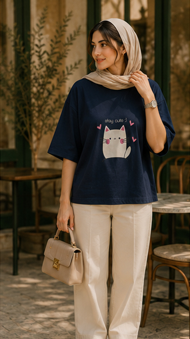 تیشرت گربه هاووایی