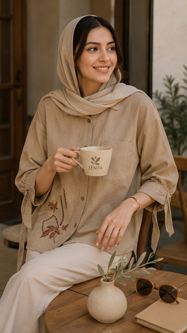 شومیز کادنزا گلدوزی