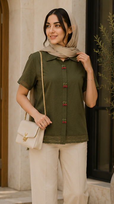 شومیز ینزی گیپور گیلاسی