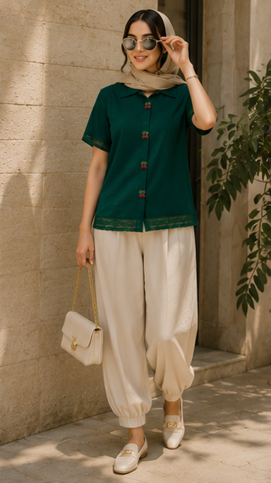 شومیز ینزی گیپور گیلاسی