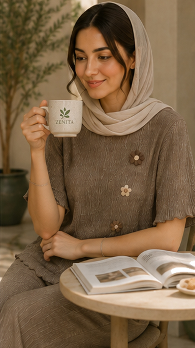 بلوز شلوار لونا گل برجسته