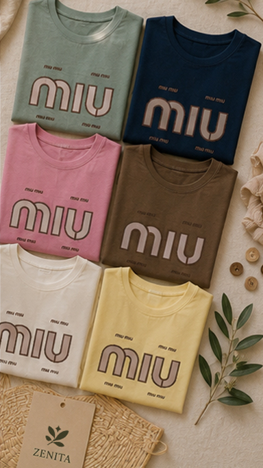 تیشرت باکسی چاپی miu