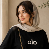 تیشرت باکسی مشکی alo